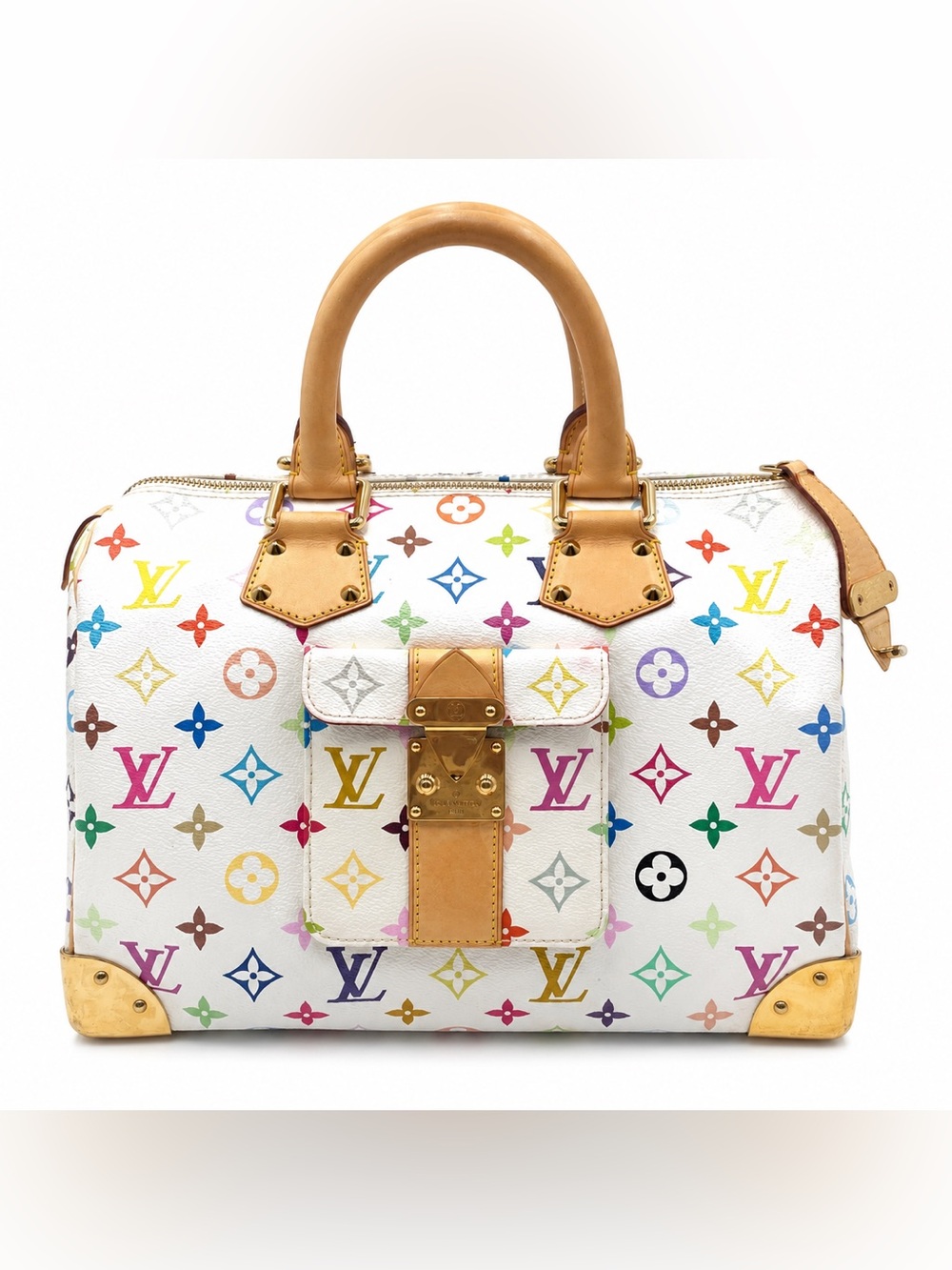 Louis Vuitton x Takashi Murakami Multicolor Speedy 30 Handbag